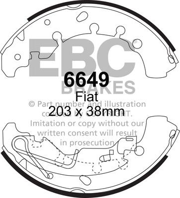 EBC Brakes 6649 - Kit ganasce freno autozon.pro