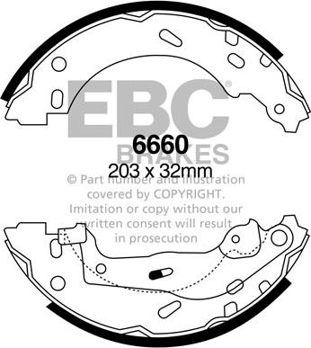 EBC Brakes 6660 - Kit ganasce freno autozon.pro