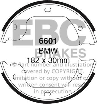 EBC Brakes 6601 - Kit ganasce freno autozon.pro