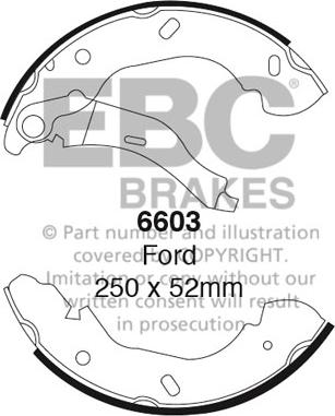 EBC Brakes 6603 - Kit ganasce freno autozon.pro