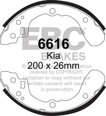 EBC Brakes 6616 - Kit ganasce freno autozon.pro