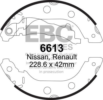 EBC Brakes 6613 - Kit ganasce freno autozon.pro