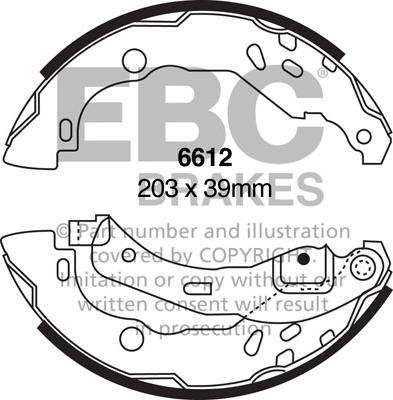 EBC Brakes 6612 - Kit ganasce freno autozon.pro