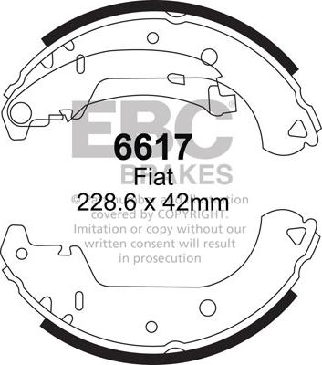 EBC Brakes 6617 - Kit ganasce freno autozon.pro