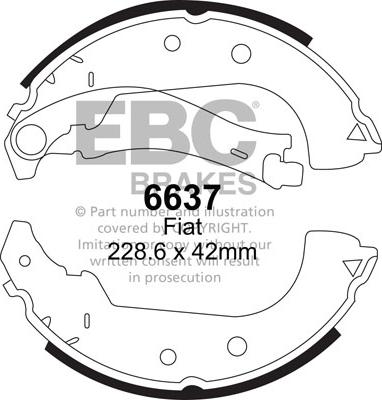 EBC Brakes 6637 - Kit ganasce freno autozon.pro