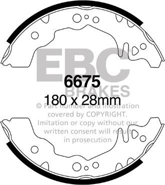 EBC Brakes 6675 - Kit ganasce freno autozon.pro