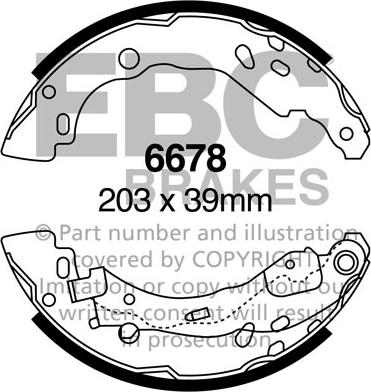 EBC Brakes 6678 - Kit ganasce freno autozon.pro