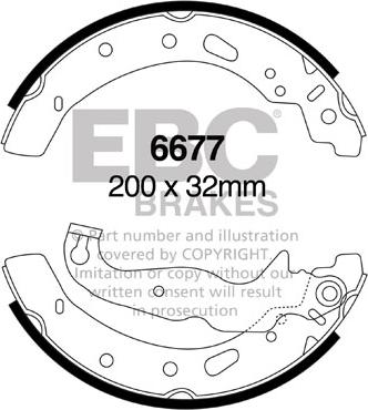 EBC Brakes 6677 - Kit ganasce freno autozon.pro