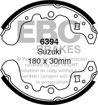 EBC Brakes 6394 - Kit ganasce freno autozon.pro