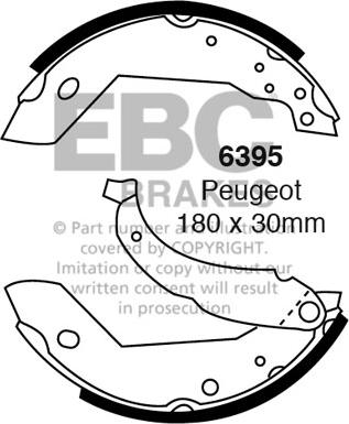 EBC Brakes 6395 - Kit ganasce freno autozon.pro