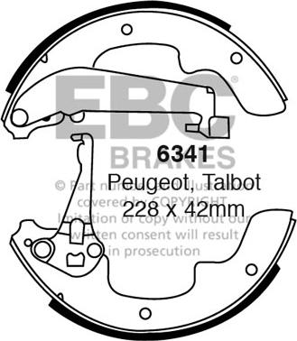 EBC Brakes 6341 - Kit ganasce freno autozon.pro