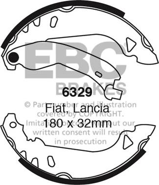 EBC Brakes 6329 - Kit ganasce freno autozon.pro