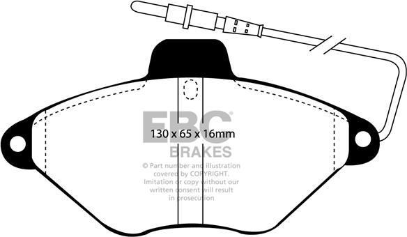 EBC Brakes DP943 - Kit pastiglie freno, Freno a disco autozon.pro