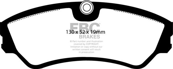 EBC Brakes DP967 - Kit pastiglie freno, Freno a disco autozon.pro