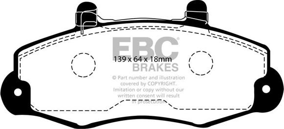 EBC Brakes DP918/2 - Kit pastiglie freno, Freno a disco autozon.pro