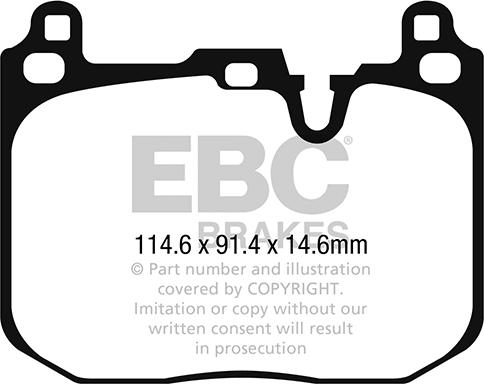 EBC Brakes DP92271 - Kit pastiglie freno, Freno a disco autozon.pro