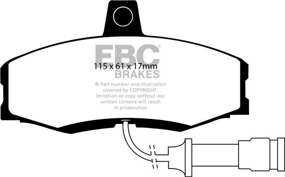 EBC Brakes DP455 - Kit pastiglie freno, Freno a disco autozon.pro