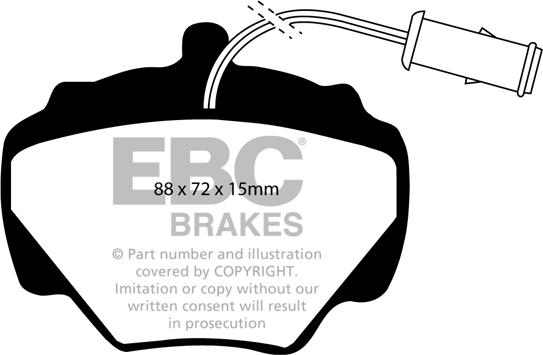 EBC Brakes DP4663R - Kit pastiglie freno, Freno a disco autozon.pro