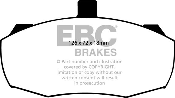 EBC Brakes DP462 - Kit pastiglie freno, Freno a disco autozon.pro