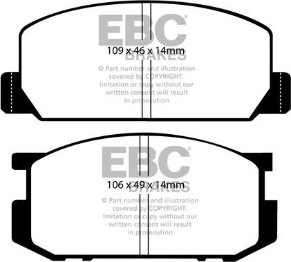 EBC Brakes DP402 - Kit pastiglie freno, Freno a disco autozon.pro