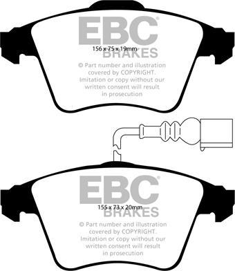 EBC Brakes DP41935R - Kit pastiglie freno, Freno a disco autozon.pro