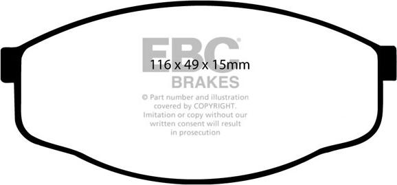 EBC Brakes DP419 - Kit pastiglie freno, Freno a disco autozon.pro