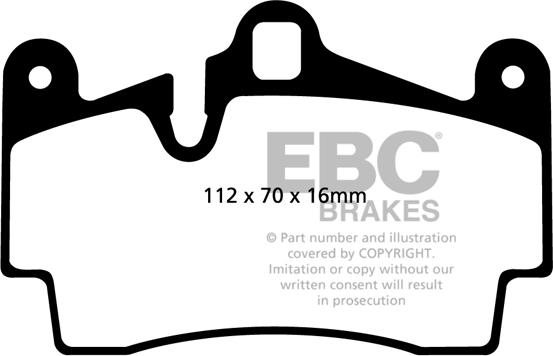 EBC Brakes DP41474R - Kit pastiglie freno, Freno a disco autozon.pro