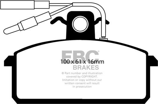 EBC Brakes DP410/2 - Kit pastiglie freno, Freno a disco autozon.pro