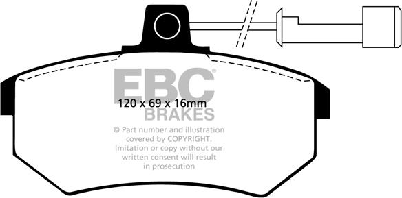 EBC Brakes DP486/2 - Kit pastiglie freno, Freno a disco autozon.pro