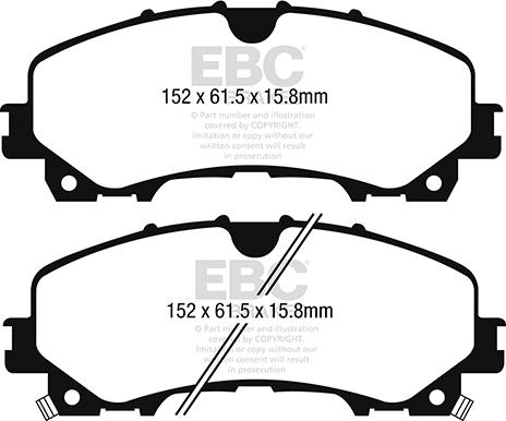 EBC Brakes DP43036R - Kit pastiglie freno, Freno a disco autozon.pro