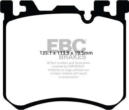 EBC Brakes DP42091R - Kit pastiglie freno, Freno a disco autozon.pro