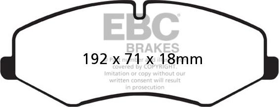 EBC Brakes DPX2060 - Kit pastiglie freno, Freno a disco autozon.pro