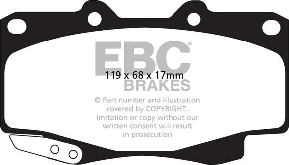 EBC Brakes DP42005R - Kit pastiglie freno, Freno a disco autozon.pro