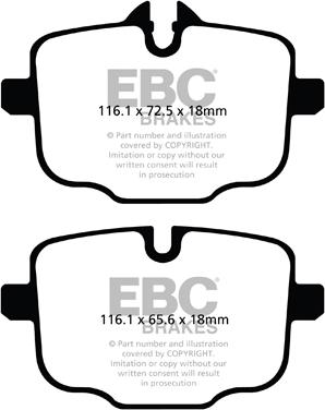 EBC Brakes DP42089R - Kit pastiglie freno, Freno a disco autozon.pro