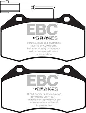 EBC Brakes DP42021R - Kit pastiglie freno, Freno a disco autozon.pro