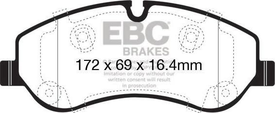 EBC Brakes DP42151R - Kit pastiglie freno, Freno a disco autozon.pro