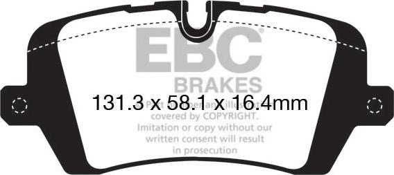 EBC Brakes DP42161R - Kit pastiglie freno, Freno a disco autozon.pro