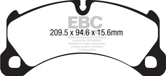 EBC Brakes DP42162R - Kit pastiglie freno, Freno a disco autozon.pro