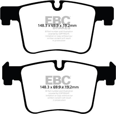 EBC Brakes DP42105R - Kit pastiglie freno, Freno a disco autozon.pro