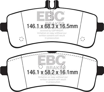 EBC Brakes DP42350R - Kit pastiglie freno, Freno a disco autozon.pro