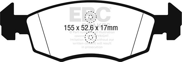 EBC Brakes DP42241R - Kit pastiglie freno, Freno a disco autozon.pro