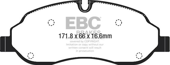 EBC Brakes DP42221R - Kit pastiglie freno, Freno a disco autozon.pro