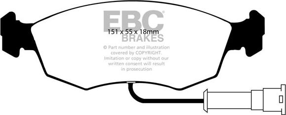 EBC Brakes DP473 - Kit pastiglie freno, Freno a disco autozon.pro