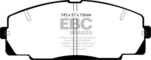 EBC Brakes DP4722R - Kit pastiglie freno, Freno a disco autozon.pro