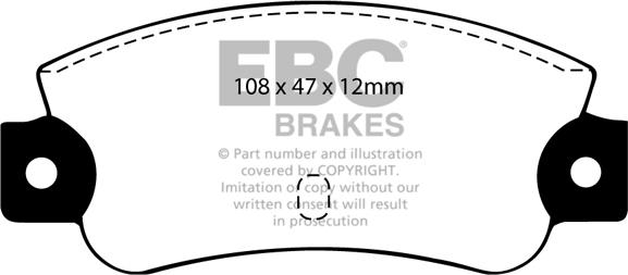 EBC Brakes DP501 - Kit pastiglie freno, Freno a disco autozon.pro