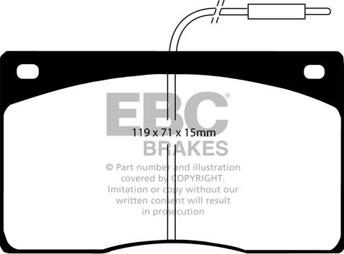 EBC Brakes DP581 - Kit pastiglie freno, Freno a disco autozon.pro