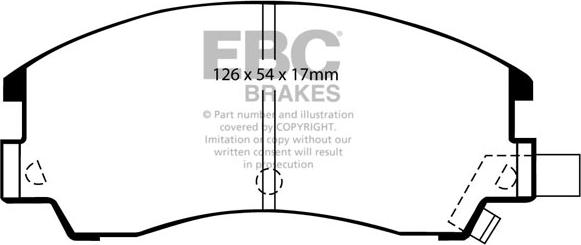 EBC Brakes DP582 - Kit pastiglie freno, Freno a disco autozon.pro