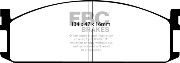 EBC Brakes DP535 - Kit pastiglie freno, Freno a disco autozon.pro