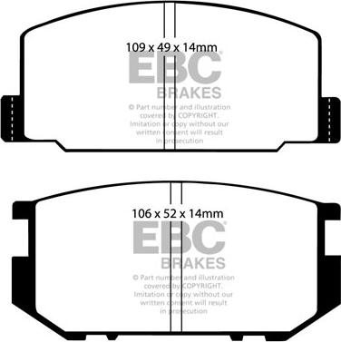 EBC Brakes DP532 - Kit pastiglie freno, Freno a disco autozon.pro