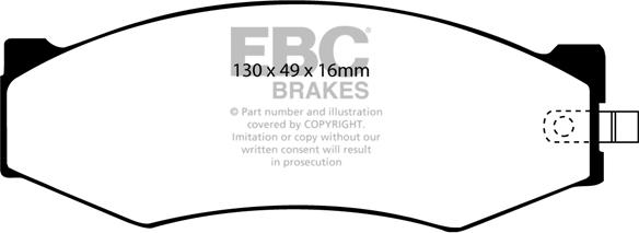 EBC Brakes DP527 - Kit pastiglie freno, Freno a disco autozon.pro